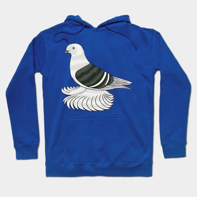 Saxon Shield pigeon bird cartoon illustration Hoodie by Cartoons of fun